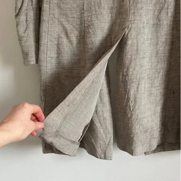 Riani • Long Linen–Virgin Wool Blazer • Size 10 - Picture 10 of 13